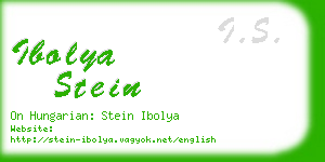 ibolya stein business card